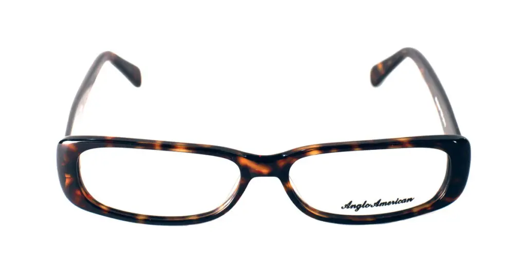 A pair of glasses is shown with the lens missing.