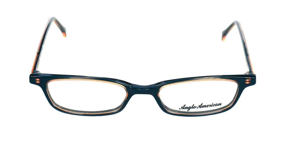 A pair of glasses with the words angela daniels on them.