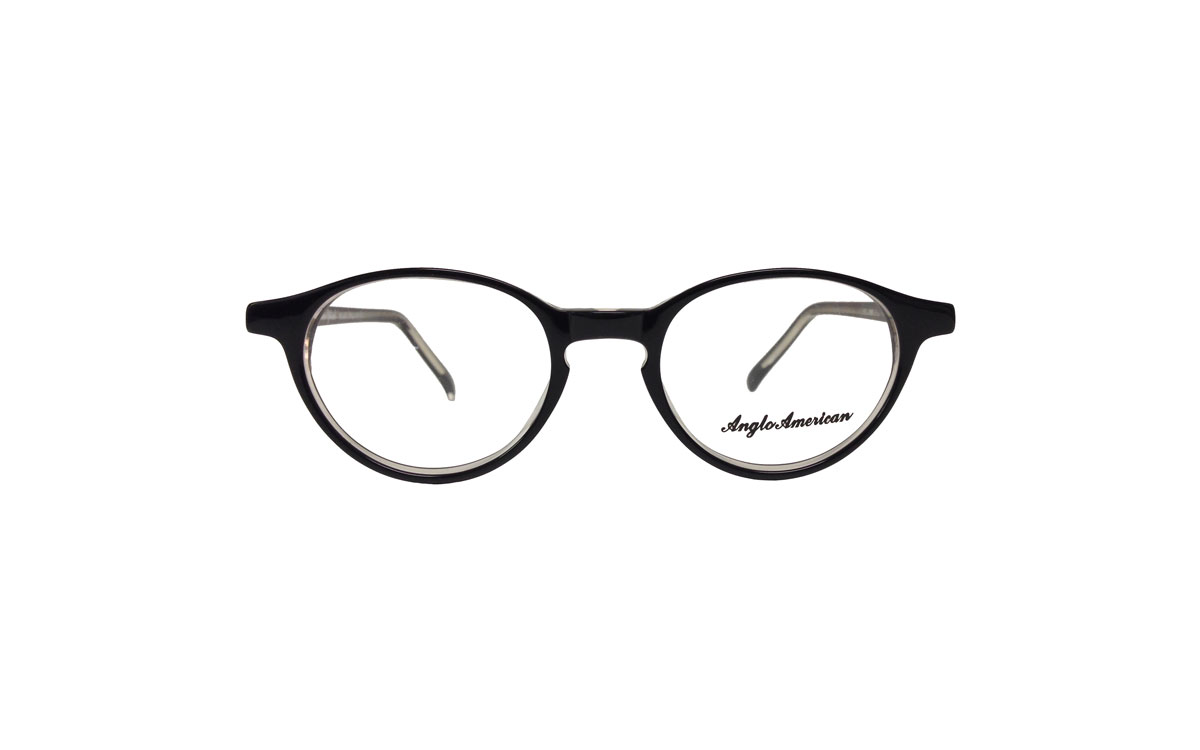 A pair of glasses is shown with the logo on it.