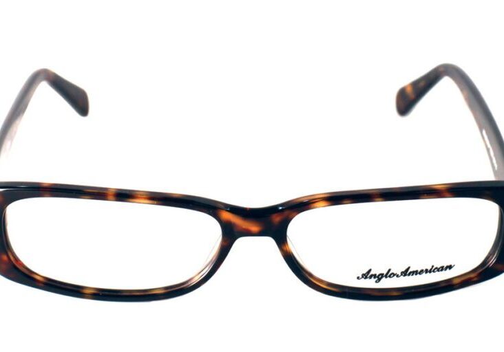 A pair of glasses is shown with the lens missing.
